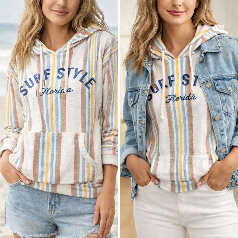 Florida surf style Trading Co. beach outfitters hoodie